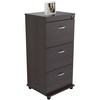 Inval File Cabinet 18.66 in W x 15.75 in D x 37.16 in H in Espresso AR-3X3R